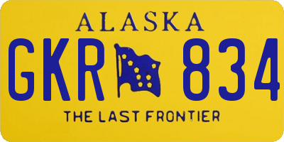 AK license plate GKR834