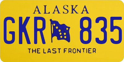 AK license plate GKR835