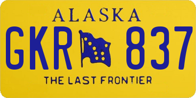 AK license plate GKR837