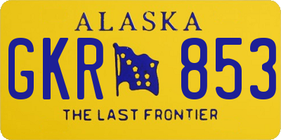 AK license plate GKR853