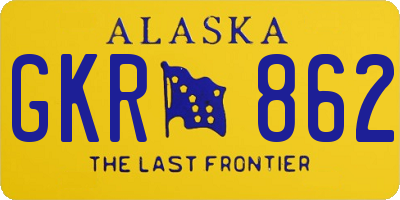 AK license plate GKR862