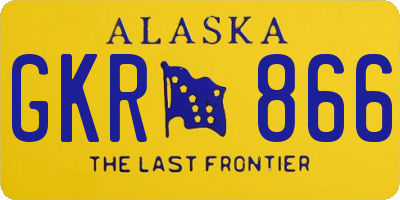 AK license plate GKR866