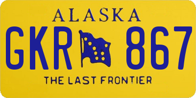 AK license plate GKR867
