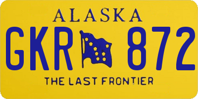 AK license plate GKR872