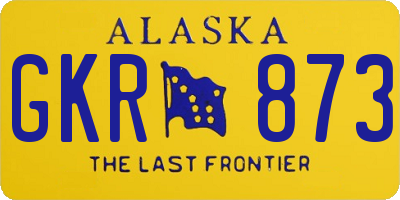 AK license plate GKR873