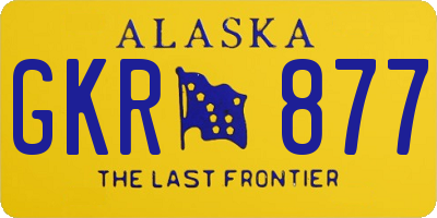 AK license plate GKR877