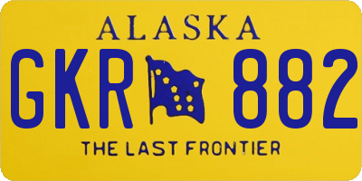 AK license plate GKR882