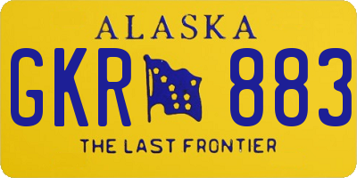 AK license plate GKR883