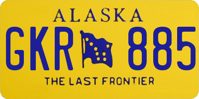 AK license plate GKR885