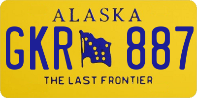 AK license plate GKR887