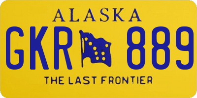 AK license plate GKR889