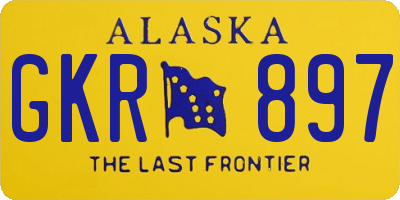 AK license plate GKR897