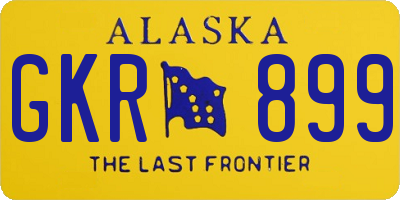 AK license plate GKR899