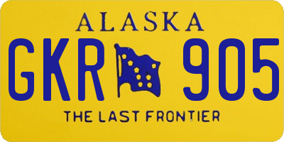 AK license plate GKR905