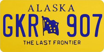 AK license plate GKR907