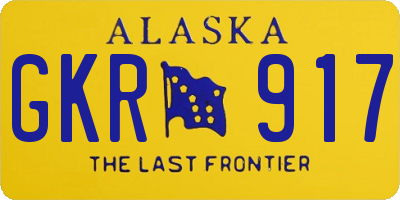 AK license plate GKR917