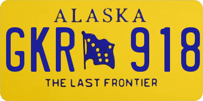 AK license plate GKR918