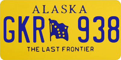 AK license plate GKR938