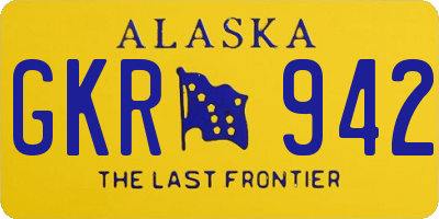 AK license plate GKR942