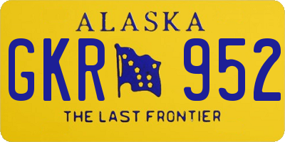AK license plate GKR952
