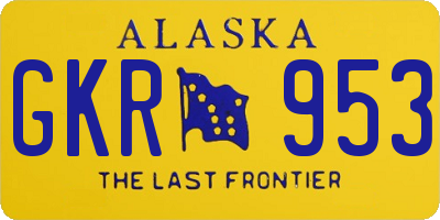 AK license plate GKR953