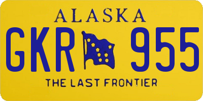 AK license plate GKR955