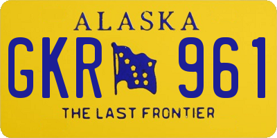 AK license plate GKR961