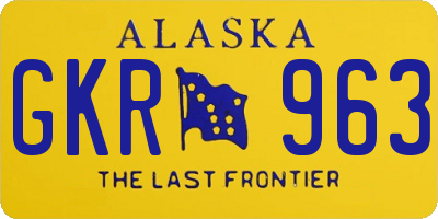AK license plate GKR963