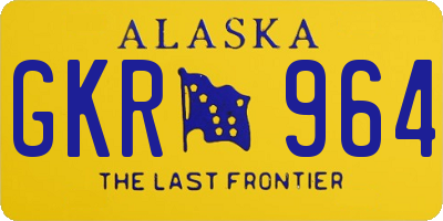 AK license plate GKR964