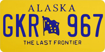 AK license plate GKR967