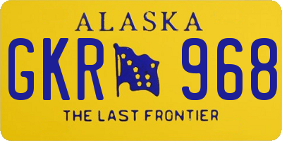 AK license plate GKR968