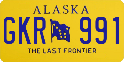 AK license plate GKR991