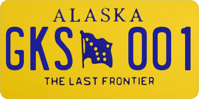AK license plate GKS001