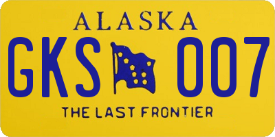 AK license plate GKS007