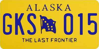 AK license plate GKS015