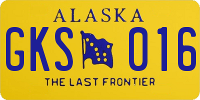 AK license plate GKS016