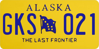 AK license plate GKS021