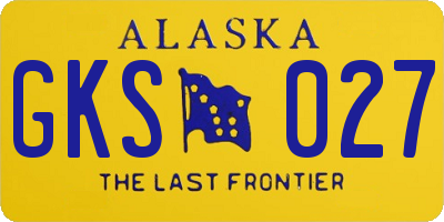 AK license plate GKS027