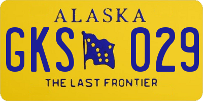 AK license plate GKS029