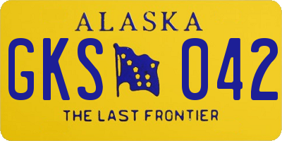 AK license plate GKS042