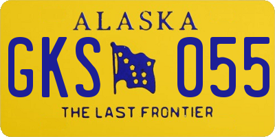 AK license plate GKS055
