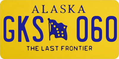 AK license plate GKS060