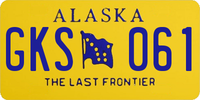 AK license plate GKS061