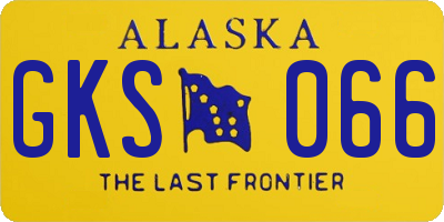 AK license plate GKS066