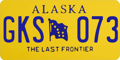 AK license plate GKS073