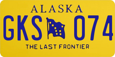 AK license plate GKS074