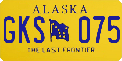 AK license plate GKS075