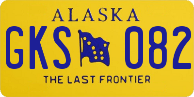 AK license plate GKS082