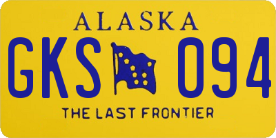 AK license plate GKS094