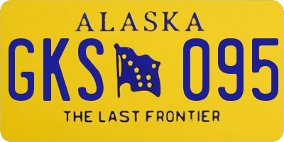 AK license plate GKS095